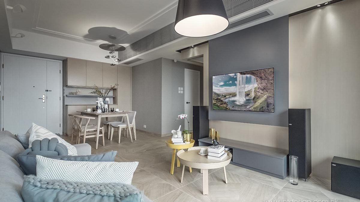 Artemide Tolomeo Mega Floor Lamp in Parc Palais' Living Room